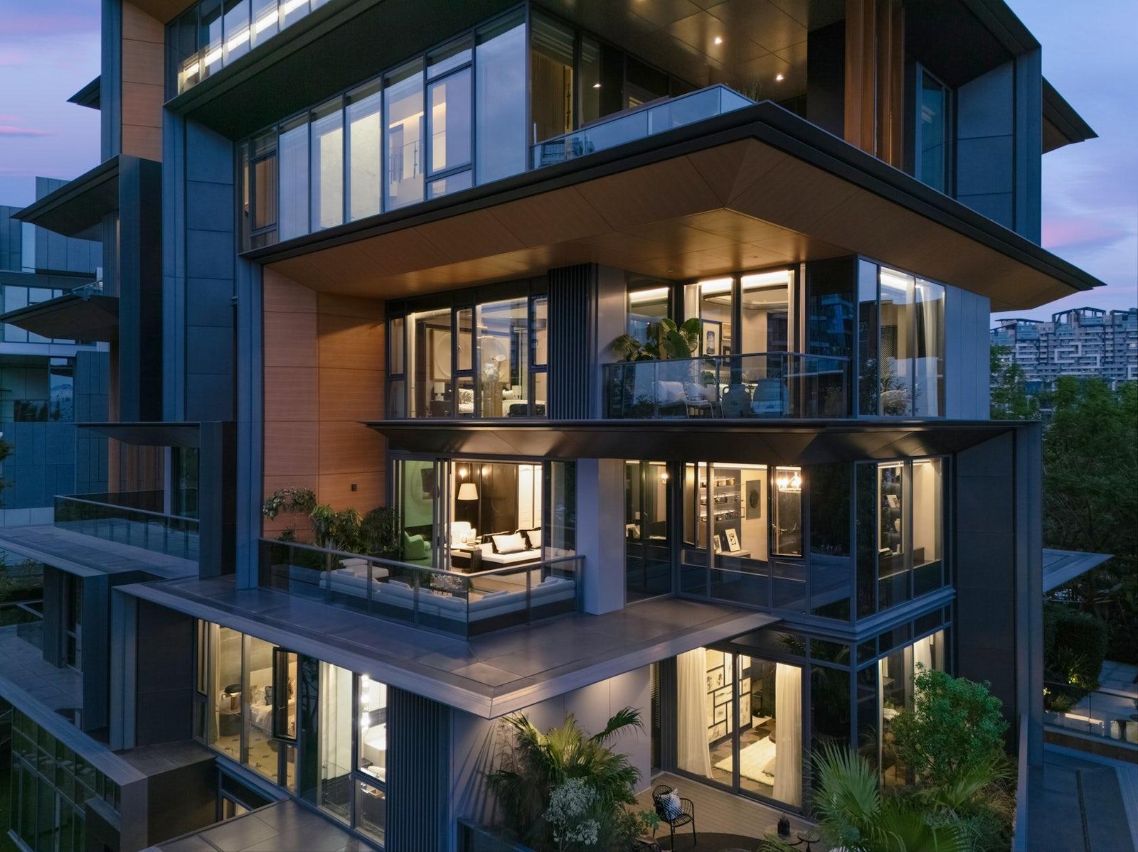 Modern apartment entrance