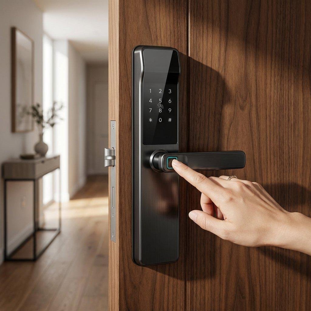 Hytoma fingerprint handle smart door lock