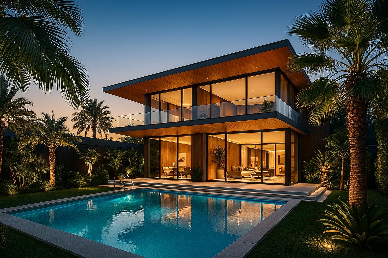 Luxury villa entrance